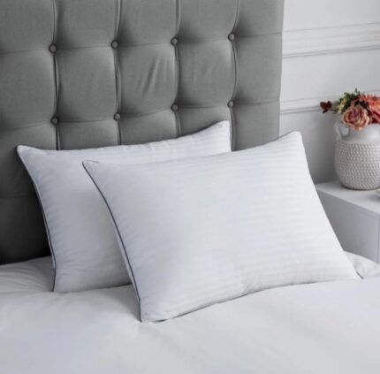 Microfiber solid sleeping pillow 2pc by Krishna Enterprises