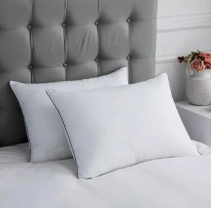 Microfiber solid sleeping pillow 2pc by Krishna Enterprises