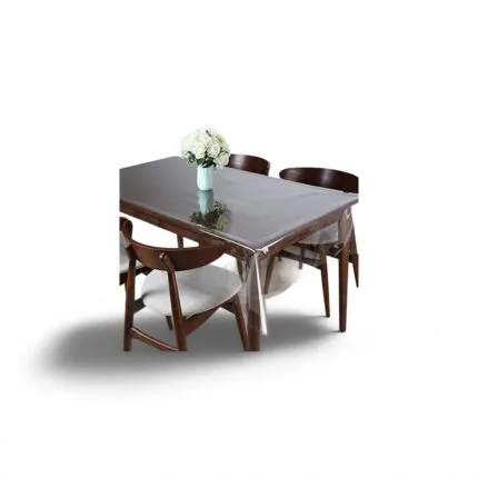 Clear Tablecloth Transparent Cover Heat Resistant & Waterproof PVC for Dining and Coffee Table (Transparent 40 x 60 Inch)