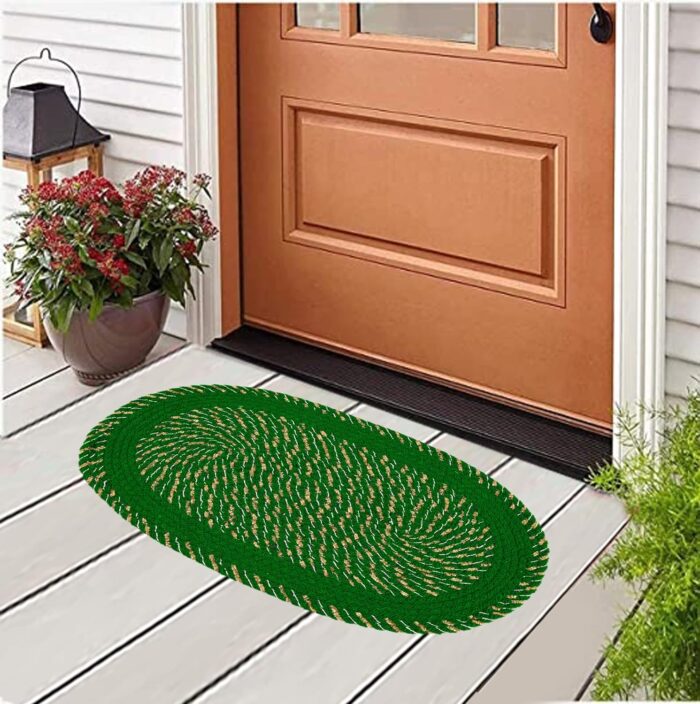 shining oval door mat