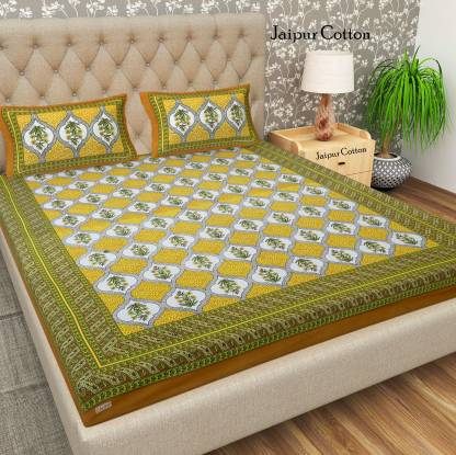 Jaipur Cotton 151 TC Cotton Double Jaipuri Prints Flat ...