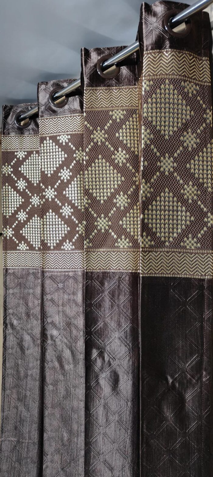 jacquard patch door curtain 7feet - Image 4