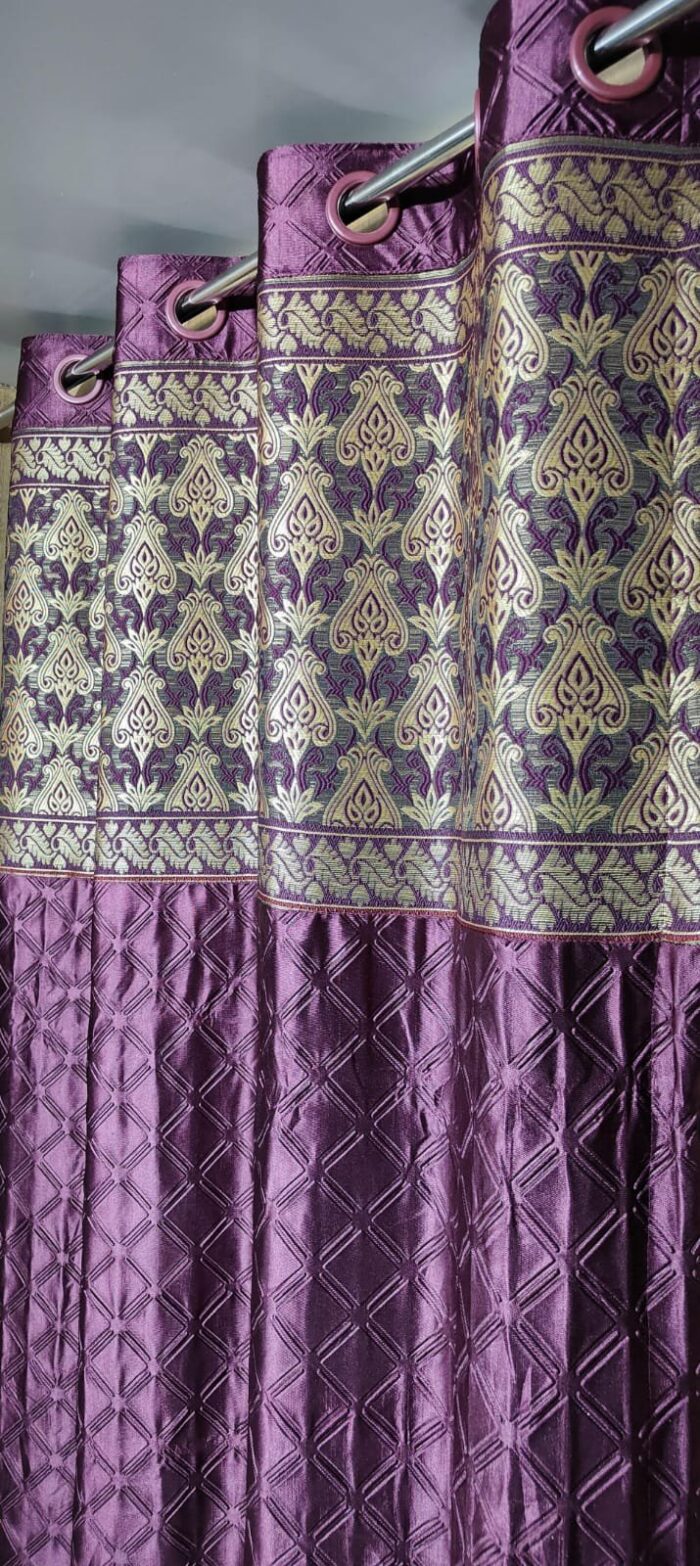 jacquard patch door curtain 7feet - Image 7
