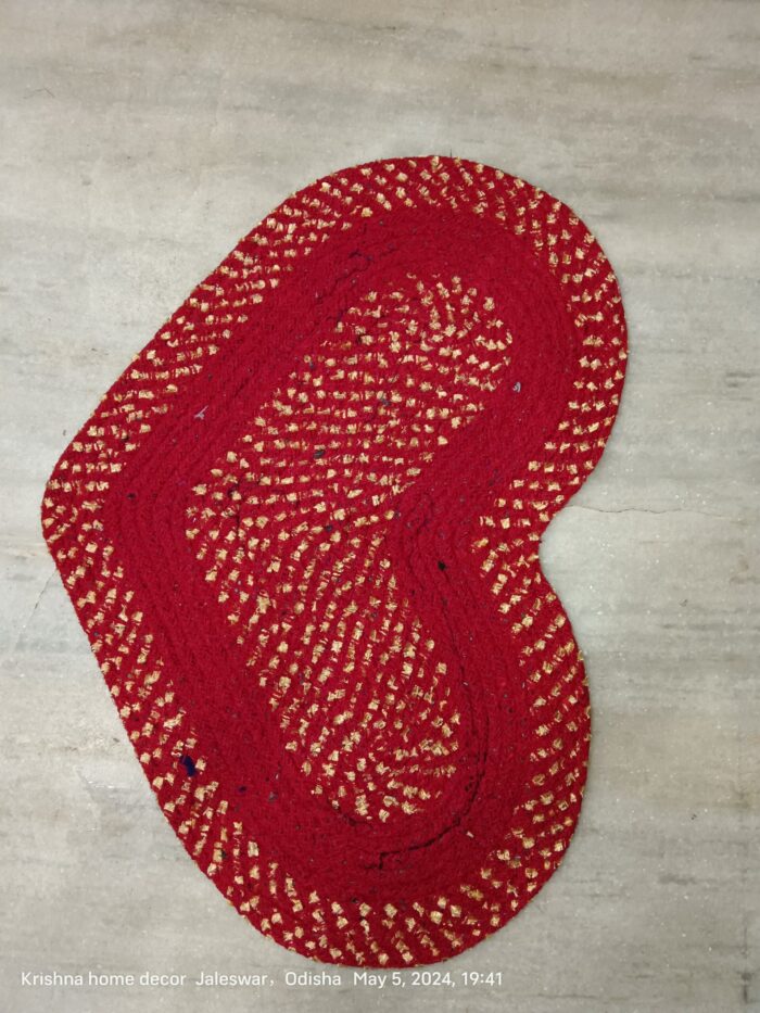 Heart-Shaped Chenille Door Mat