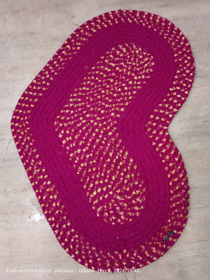 Heart-Shaped Chenille Door Mat