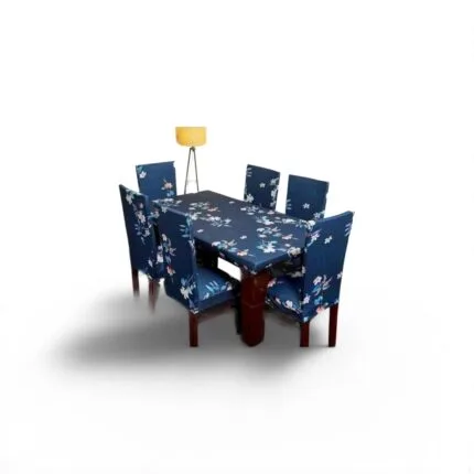 40 x 60 inch table cover elastic fitted with matching 6 piece chair cover elastic fitted.