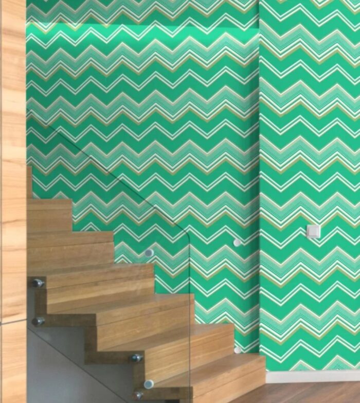 Abstract Green Wallpaper – Stylish Home Improvement for Modern Interiors (1000 cm x 45 cm) - Image 4