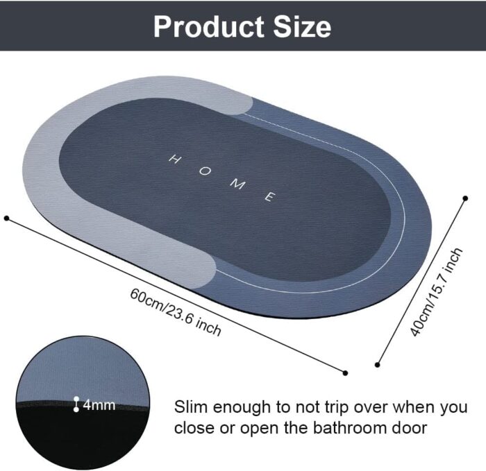 Super Absorbent Bathmat (40x60) - Anti-Skid Quick Drying Water Absorbent for Kitchen & Bathroom - Image 4