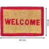 Coir Door Mat 12×18 Inch PVC Backed – Natural Entrance Doormat | Krishna Home Decor