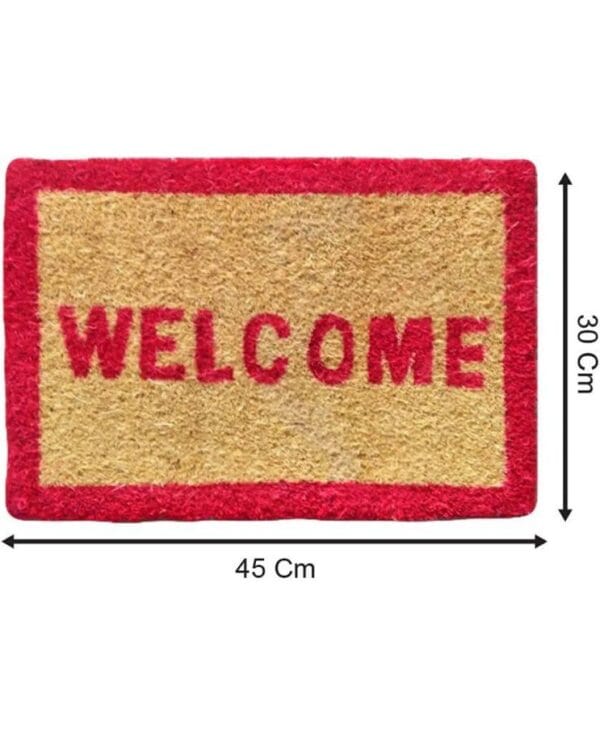 Coir Door Mat 12×18 Inch PVC Backed – Natural Entrance Doormat | Krishna Home Decor