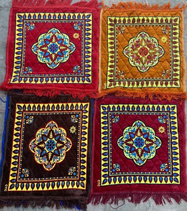 Luxury Velvet Prayer Mat Medium Pack of 5 — Premium Comfort, Secure Non-Slip | Krishna Home Decor
