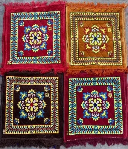 Luxury Velvet Prayer Mat Medium Pack of 5 — Premium Comfort, Secure Non-Slip | Krishna Home Decor