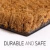Coir Door Mat 12×18 Inch PVC Backed – Natural Entrance Doormat | Krishna Home Decor