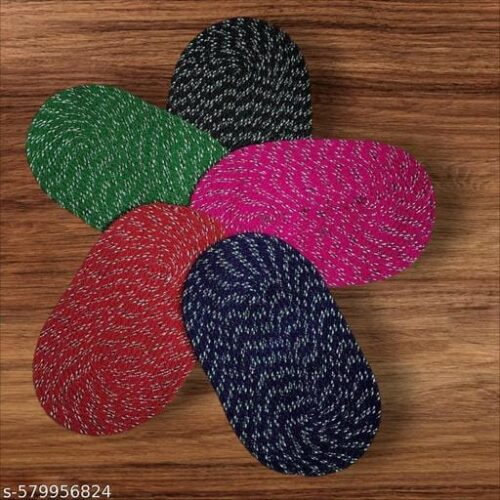 cotton oval jalebi door mat 13x21 inch anti‑slip washable krishna home decor jaleswar