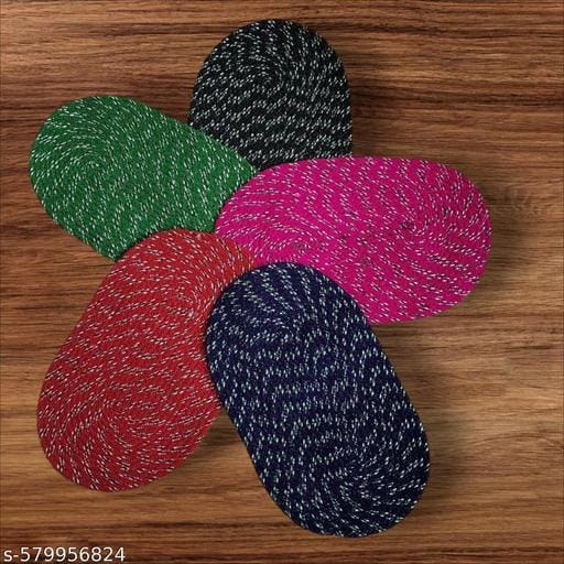 cotton oval jalebi door mat 13x21 inch anti‑slip washable krishna home decor jaleswar