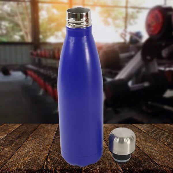 stainless steel single wall water bottle 400 ml hot and cold white colour