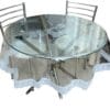 Premium Transparent PVC Table Cloth with Floral Lace – Waterproof & Elegant