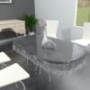 Premium Transparent PVC Table Cloth with Floral Lace – Waterproof & Elegant