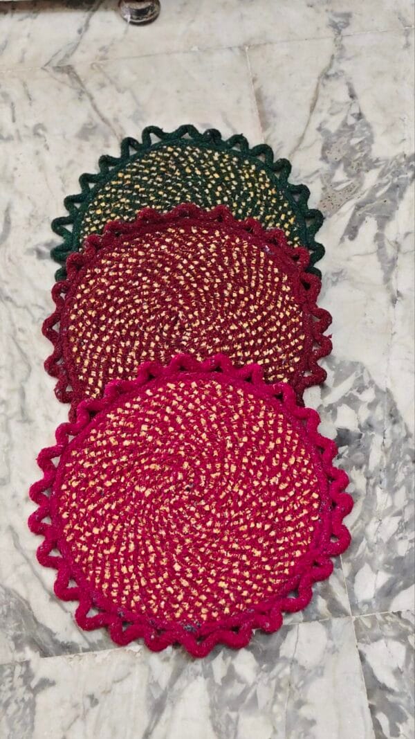 Round Cotton Door Mat 16x16 Inch is a soft and comfortable entrance mat designed for daily use in homes.