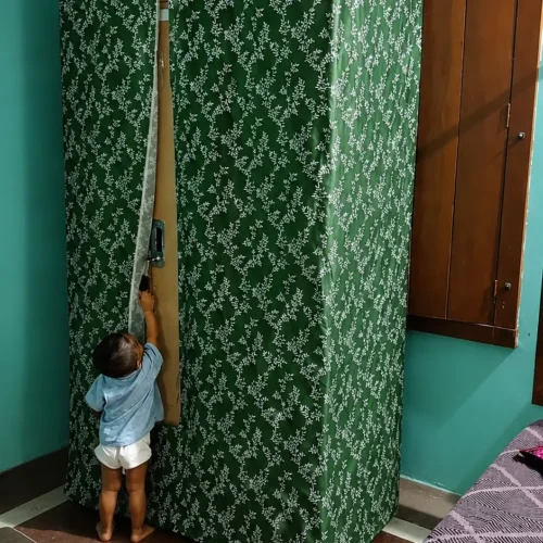 3 Door Godrej Almari Cover 52 x 78 Inch | Dust Proof Wardrobe Cover | Krishna Home Decor