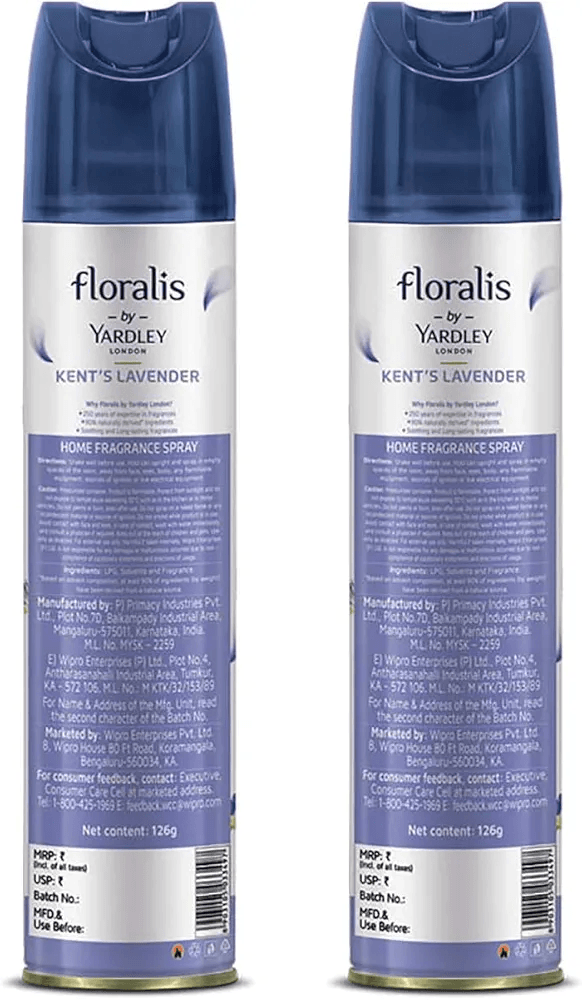 Buy Yardley Air Freshener Spray – Premium Long Lasting Floralis Home Fragrance | 210ml (Pack of 2)