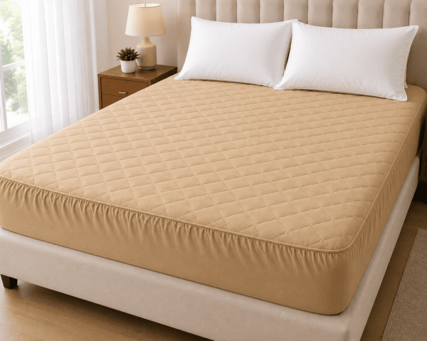Premium Waterproof Mattress Protector 72 × 78 Inches (King Size) | Terry Quilted Fitted Mattress Cover | Bed Protector | Krishna Home Decor