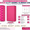 Premium 3 Door Godrej Almirah Cover (6.5 Ft) – Full Knitting Front & High GSM Non-Woven Back | Washable Dustproof Wardrobe Cover | Krishna Home Decor