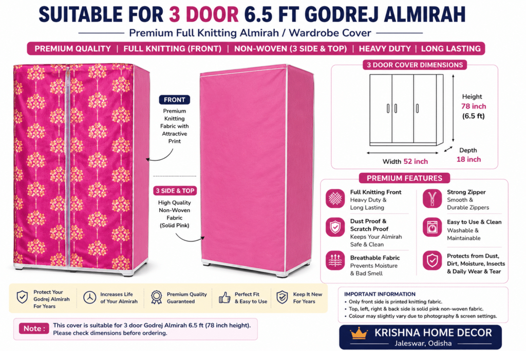 Godrej wardrobe cover Krishna Home Decor