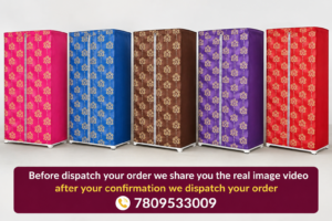 Triple Door Almari Cover | Full Knitting Heavy Quality | 3 Door Godrej Almari Cover | Krishna Home Decor