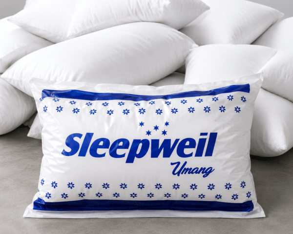 Sleepweil Umag Roto Fiber Pillow 16×26 Inch | 600g Polyester Fiber Filling | Soft & Comfortable Sleeping Pillow | White