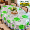 PVC printed oval table cover suitable for a 3 by 5 feet table