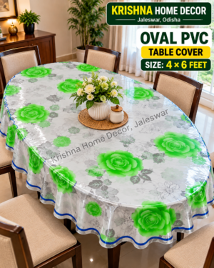 PVC printed oval table cover suitable for a 3 by 5 feet table