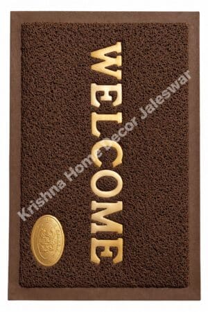 PVC Anti-Skid Welcome Door Mat, 15 × 23 Inch